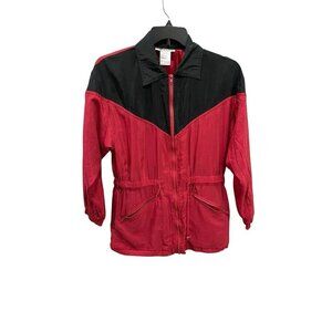 Vintage Silk Exchange Jacket Women's Small Oversized Jacket With Drawstring